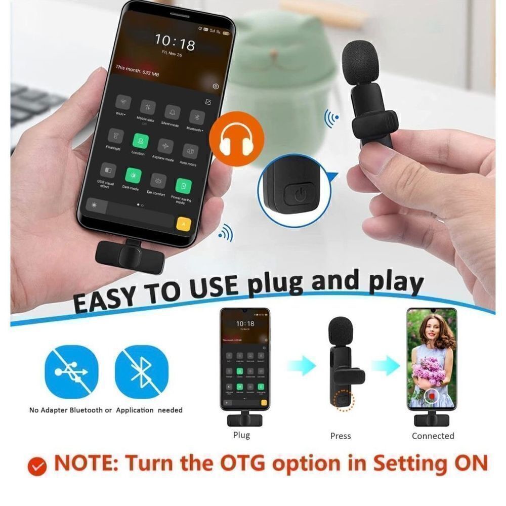 Professional Wireless Lavalier Lapel Microphone for Android Computer - Picture 2 of 7